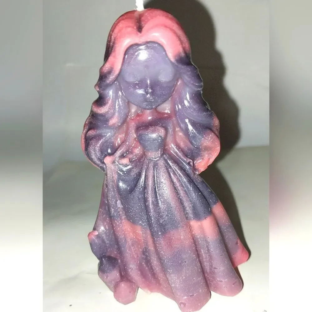 Hand crafted limited edition whimsical princess candle
